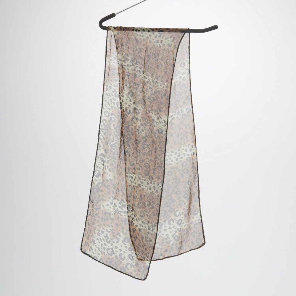 Cheetah print silk scarf